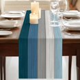 thumbnail image 3 of Table Runners 90 Inches Long Dress Scarves, Blue Ombre Wooden Farmhouse Coffee/Dining/Kitchen Table Runner for Living Room, Farmhouse Retro Wood Gradient 13x90 Inch, 3 of 9
