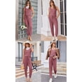 thumbnail image 5 of Ekouaer Jumpsuits for Women Casual Summer Sleeveless 2026 Ribbed One Piece Romper Dressy Vacation Clothes Travel Outfits, 5 of 6