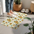 thumbnail image 4 of White Green Leaf Flower Sunflower Pattern Door Rugs,Washable Non Slip Door Mats Indoor,Decorative Door Mats,Entry Mat Indoor for Entrance,Bedroom,Kitchen,Bathroom,16"x24", 4 of 6