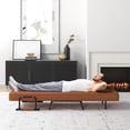 thumbnail image 4 of Costway Sofá Cama Convertible Plegable Silla de Dormir Individual Respaldo Ajustable Cojín Desmontable Almohada Tapizado de Hogar Oficina Café, 4 of 9