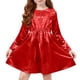 thumbnail image 2 of Vestido de fiesta plisado brillante de manga larga para niños, 2 of 9