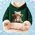 thumbnail image 2 of Big Girls Hoodies with Print Designs Long Sleeved Sweatshirt Tops Size 15-16T , Green, 2 of 5