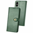 thumbnail image 3 of Wallet Case for iPhone XS Max Magnetic Clasp Folio Kickstand Premium Leather Case with Hand Strap, [RFID Blocking] Credit Card Slots Shockproof TPU Inner Cover For iPhone XS Max, Green, 3 of 9