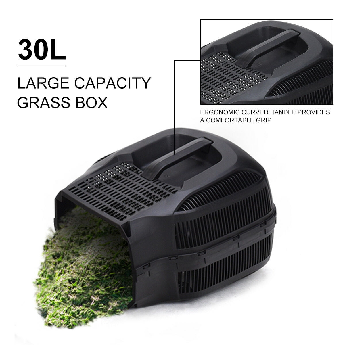 Costway 12 Amp 14-Inch Electric Push Lawn Corded Mower With Grass Bag Red