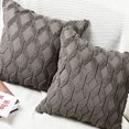 thumbnail image 5 of Throw Pillow Cover Double Sided Plush Rhombus Cushion Case Simple Modern Design Decorative Throw Pillowcase with Core Dark Grey 45x45cm/17.7x17.7in (Include Pillow Core), 5 of 5