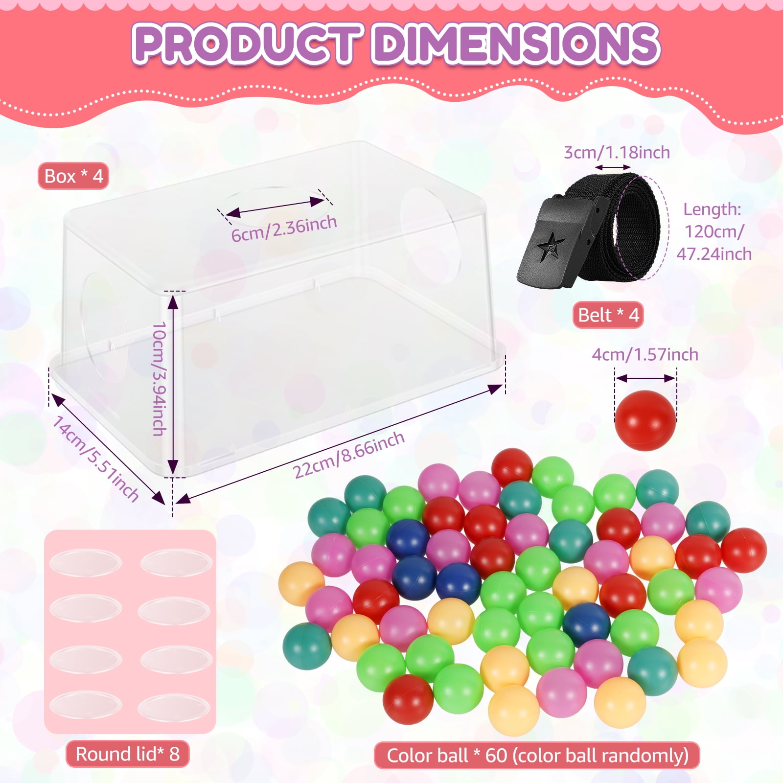 Threns 4 Sets Baby Shower Games Bridal Funniest Baby Shower Play,Interactive Shaking Balls for Boy or Girl,Table Tennis Twerk Game