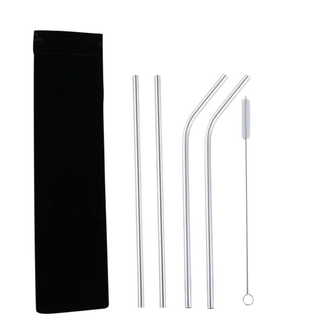 Xihbxyly Pajitas de Colores, Juego Ecológico de Acero Inoxidable, Pajitas Reutilizables Fáciles de Limpiar, Incluye Bolsa de Viaje Portátil, Ideal para Té con Leche, Un Regalo Ideal para Amigos y Fam