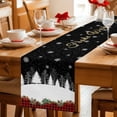 thumbnail image 6 of Christmas Tree Table Runner 72 Inches, Xmas Tree Snowflake Black Red Plaid Bed Runner Dresser Scarves Tabletop for Indoor Outdoor Parties/Ceremony/Banquet, 16" x 72", 6 of 8