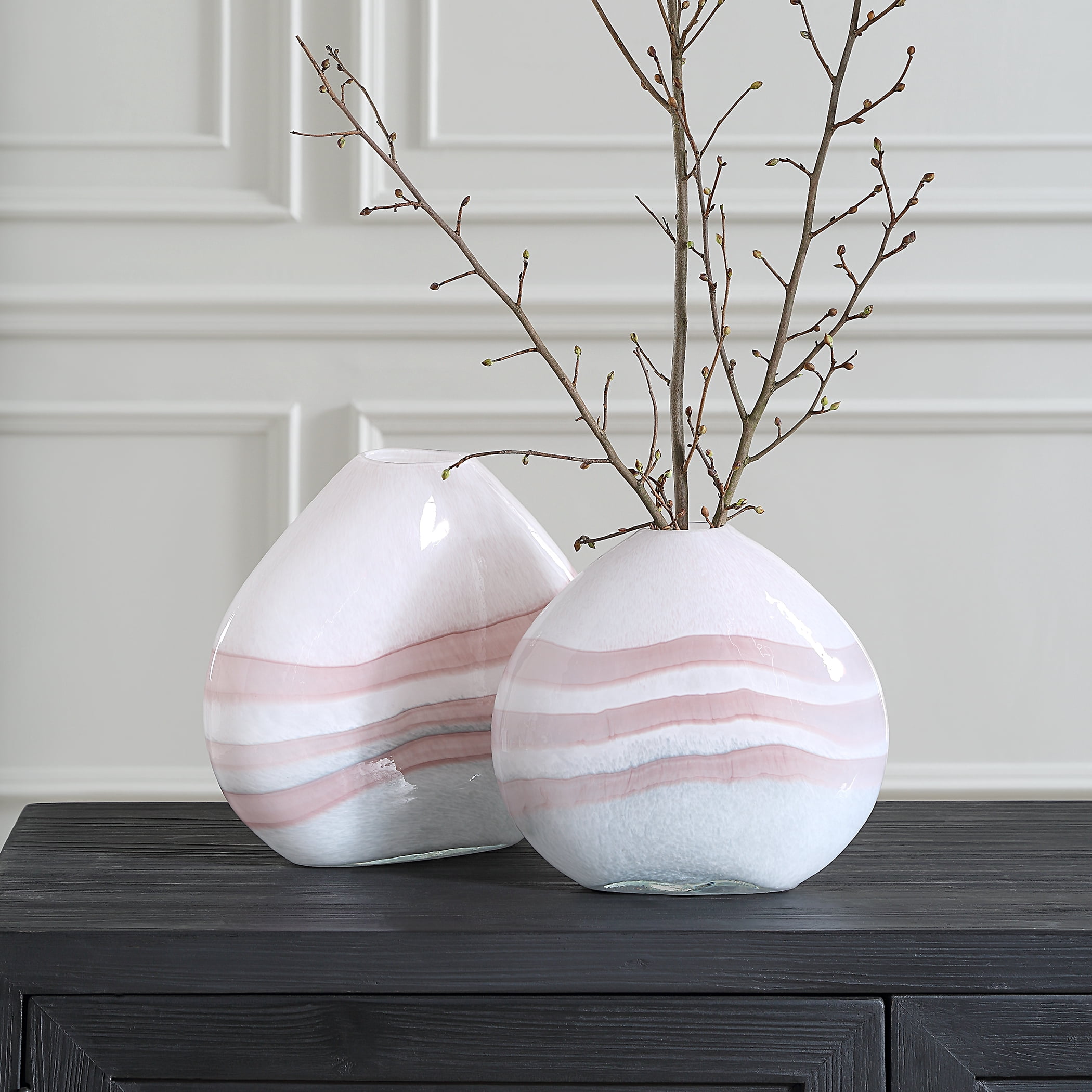Uttermost Swirl Glass Vases