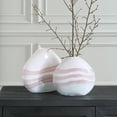 thumbnail image 2 of Uttermost Blush Swirl Glass Vases in White (Set of 2), 2 of 5