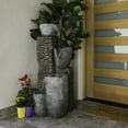 thumbnail image 3 of Alpine Corporation 42" Tall Outdoor 4 Tier Stone Bowl Electric Fountain with LED Lights, 3 of 12
