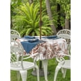 thumbnail image 3 of Outdoor Tablecloth with Umbrella Hole for Patio/Picnic/Party/Camping, Spring Floral Waterproof Table Cloth Round Cover Washable, Watercolor Elegant Pastoral Flowers (Dia 54"), 3 of 8