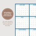 thumbnail image 3 of shiyou- . Grand Calendrier Mural 2025, Effaçable à Sec, Calendrier Effaçable pour Mur, Planificateur Annuel Laminé Double Face, Réversible, Design à Blocs de Grille Planificateur Mural 36"x24 Pouces (Bleu), 3 of 4