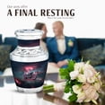 thumbnail image 4 of JAGASY Bike Miniature Urn for Mother, Blue Tiny Urn for Ashes Adult Male, Sunset Clouds Cemetery Tree Decorative Urns for Human Ashes, Pink Keepsake Cremation Urns for Father, (3 Inch), 4 of 7