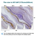 thumbnail image 3 of Peel and Stick Wallpaper Abstract Purple Marble Gold Veins Modern Art Wall Mural Decor Self Adhesive and Removable 69in x 98in, 3 of 8