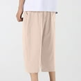 thumbnail image 5 of Maean Big and Tall Capri Pants for Mens Knee Length Elastic Waist Cropped Trousers Capris with Pockets, 5 of 7
