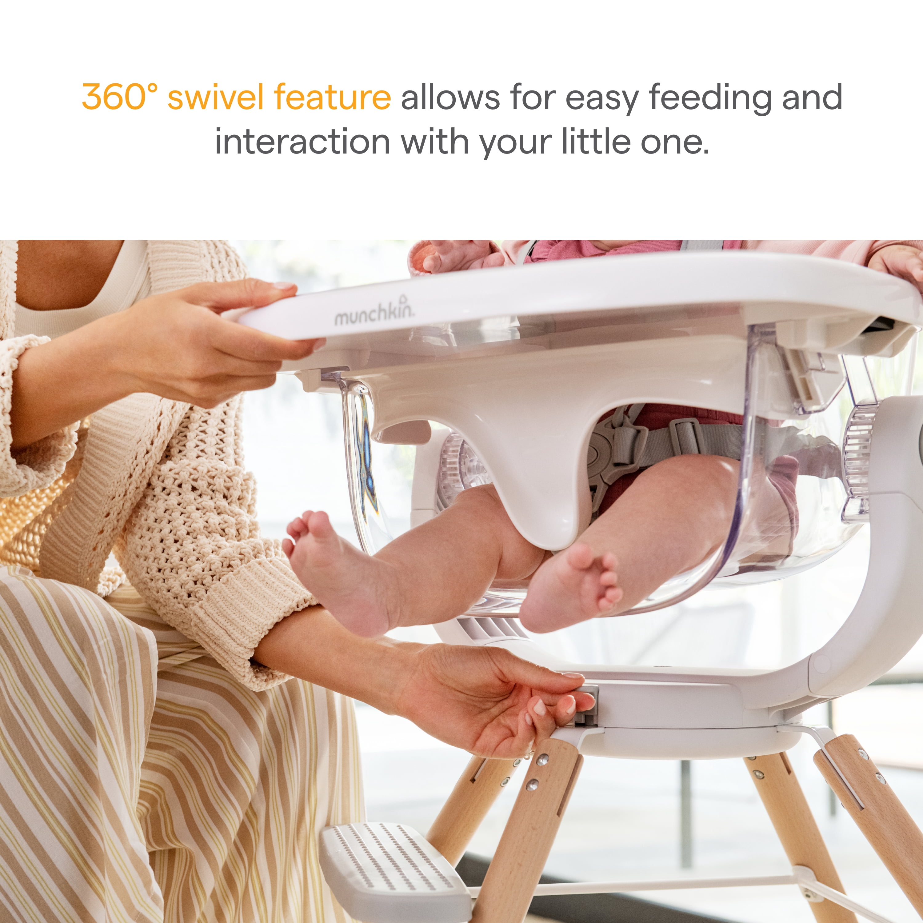 Munchkin® 360° Cloud™ Baby and Toddler High Chair, White, Unisex