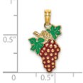 thumbnail image 3 of Finest Gold 14K with Enamel Grapes with Stem & Leaf Charm, 3 of 4