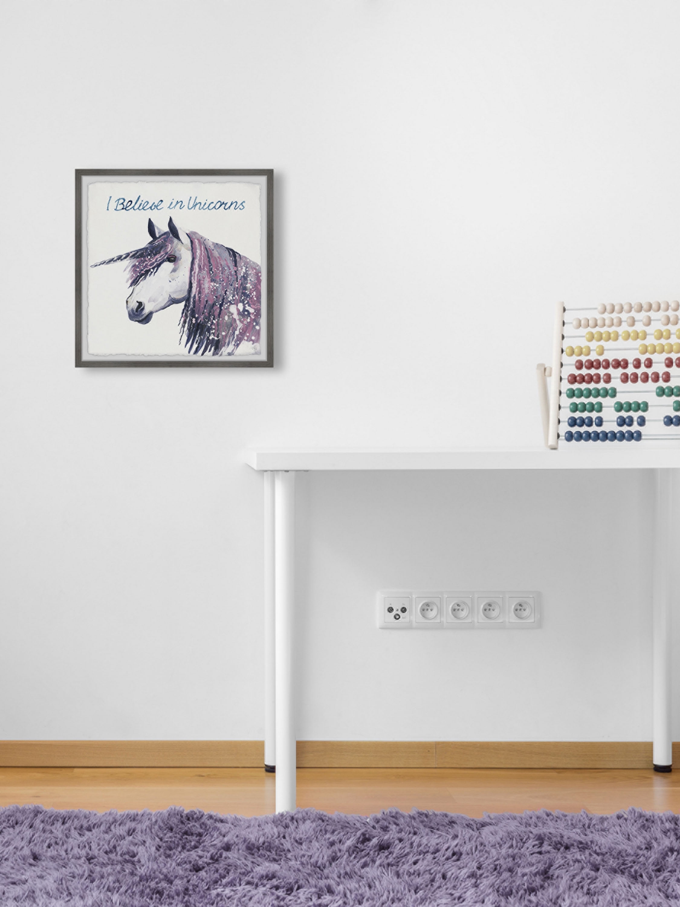 Marmont Hill I Believe Unicorns Ii Framed Wall Art, 32.00" x 1.50"
