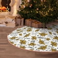 thumbnail image 5 of Fuzoiu Hohey Bee Golden2 Print Christmas Tree Skirt,Xmas Christmas Decorations,Xmas Tree Mat for Farmhouse Holiday New Years Home Party Decor Tree Rugs-36", 5 of 6