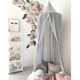 thumbnail image 2 of Dosel de cama con borde de encaje rosa, mosquitera de encaje, repelente de insectos, decoración de carpa de juego de princesas para niños para la habitación de los niños, 2 of 5