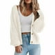 thumbnail image 4 of Suéter tipo cárdigan de punto grueso de moda de otoño e invierno para mujer, chaqueta tipo cárdigan corta holgada con botones y manga larga, 4 of 6