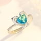 thumbnail image 5 of Anillo de Moda Micro Anillo Doble Forma de Corazón Conjunto de Anillos, 5 of 5
