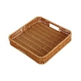 thumbnail image 4 of DOMELAY Imitation Rattan Bread Basket Square Serving Basket for Snacks Fruit Kitchen S, 4 of 9