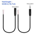 thumbnail image 2 of Topbathy 4Pcs 3.5mm Extension Cable Male to Female Audio Cord for Speaker with Durable PVC Coating Black, 2 of 8