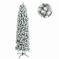 thumbnail image 2 of Artificial Christmas Tree, 7.5FT Segmented Christmas Tree with Metal Stand, Quick Assembly Green Pencil Xmas Tree, Indoor Home Reusable DIY Decoration, Green, 2 of 10