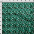 thumbnail image 4 of oneOone Polyester Spandex Sea Green Fabric Abstract Dress Material Fabric Print Fabric By The Yard 56 Inch Wide, 4 of 4