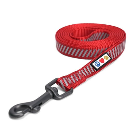 UPC: 0735255518665 | Pawtitas 6 FT Dog Leash Reflective Dog Leash Dog Training Leash Puppy Leash Red Dog Leash