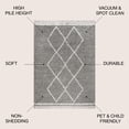 thumbnail image 3 of JONATHAN Y MERCER SHAG 4 x 6 Area Rug, Mercer Plush Tassel Moroccan Geometric Trellis - Gray/Cream, MCR103C-4, 3 of 4
