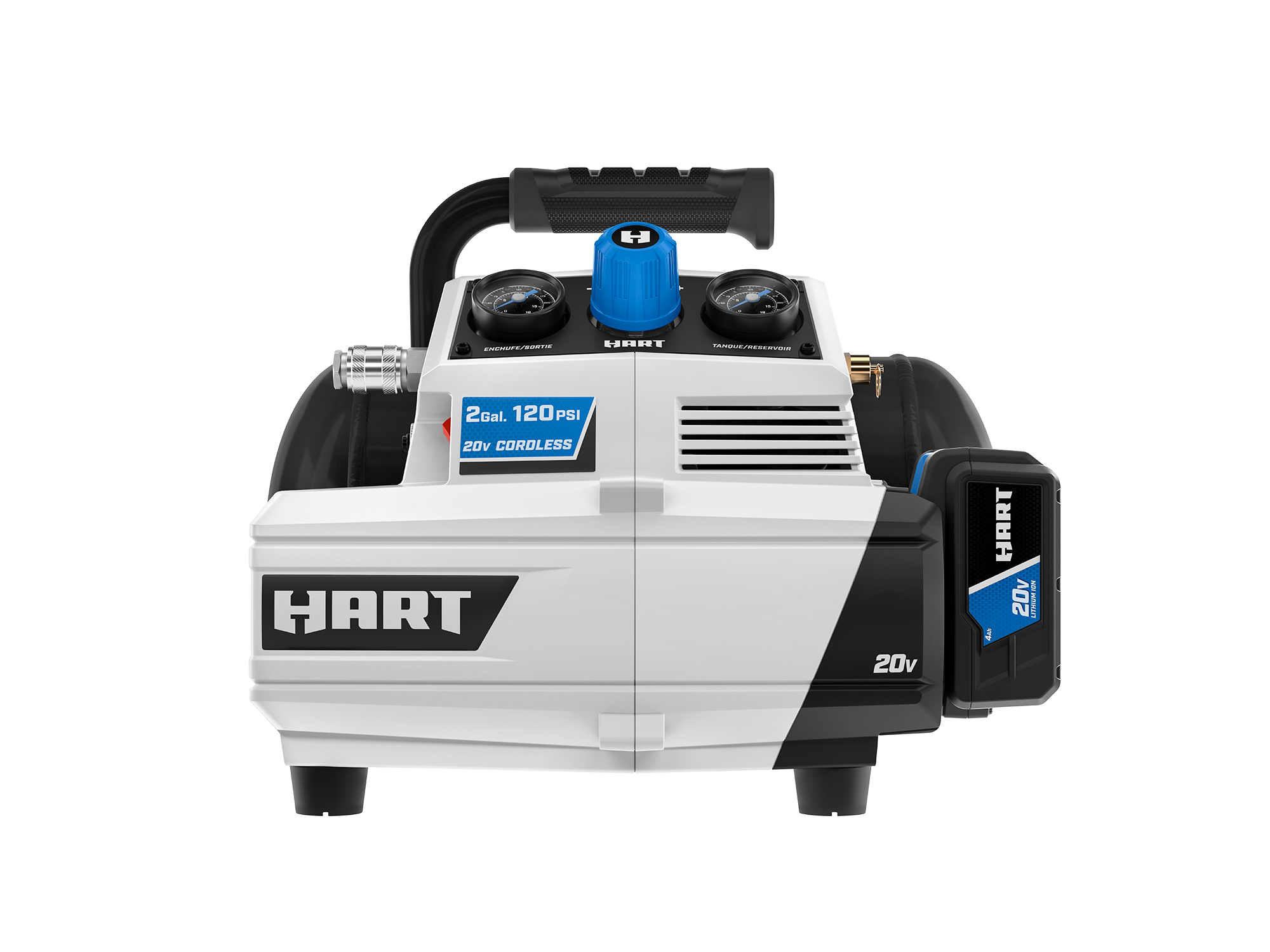 HART 20-Volt 2 Gallon Compressor Kit, (1) 4Ah Lithium-Ion Battery - image 5 of 9