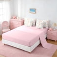 thumbnail image 4 of Manfei Watercolor Seashell Starfish Coral Twin Bedding Sets for Kids Girls, Cartoon Sealife Bedding Comforter Set, Pink Reversible 7pcs, 4 of 6