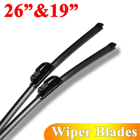 26"/19" Windshield Wiper Blades Premium Hybrid silicone J-Hook Bracketless All Season