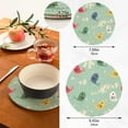 thumbnail image 3 of Table Trivets for Hot Dishes Colorful Birds and White Flowers Round Trivet Mat 2PCS Kitchen Potholders Heat Resistant Pot Holder for Bowl Teapot Home Decor Gifts, 3 of 7