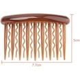 thumbnail image 6 of Set of 4 Tort Brown Hair Side Combs Slides Grips, Hair Combs for Women Girl Hair Clips, 7.7cm, 6 of 6