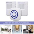 thumbnail image 4 of Wireless Doorbell Alarm Motion Sensor Detector Alert with 2 Sensor and 1 Receiver 38 Melodies for Home Office StoreEU Plug, 4 of 5