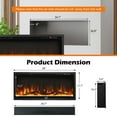 thumbnail image 4 of Giantex 36/42/50 Inch Electric Fireplace, Linear Fireplace Insert w/ Remote Control, Wall Mounted/Recessed/Frestanding Electric Fireplace Heater, 750W/1500W, 4 of 9