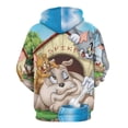 thumbnail image 3 of Tom And Jerry Mens Womens Novelty Hoodie 3D Print Pullover Hooded Long Sleeve Sweatshirts Tops Blouse with Pocket, 3 of 8