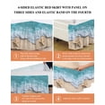 thumbnail image 5 of Summer Starfish Bed Skirt California King Size 16" Drop Coastal Beach Ocean Nautical Ruffled Wrap Around Bed Skirts Adjustable Elastic Bedskirt Dust Ruffle for California King Size Bed, 5 of 7