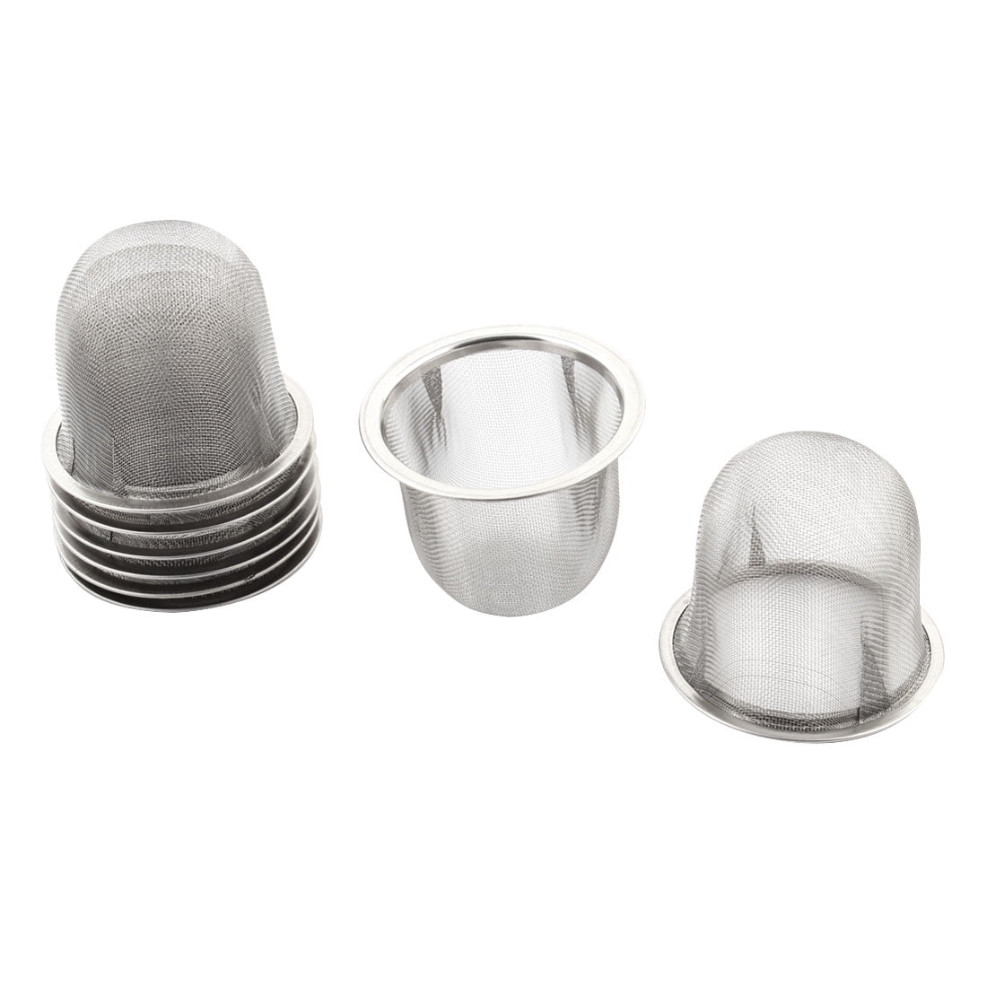 Restaurant Stainless Steel Round Mesh Filter Tea Strainer Silver Restaurant Stainless Steel Round Mesh Filter Tea Strainer Silver Tone 8pcs