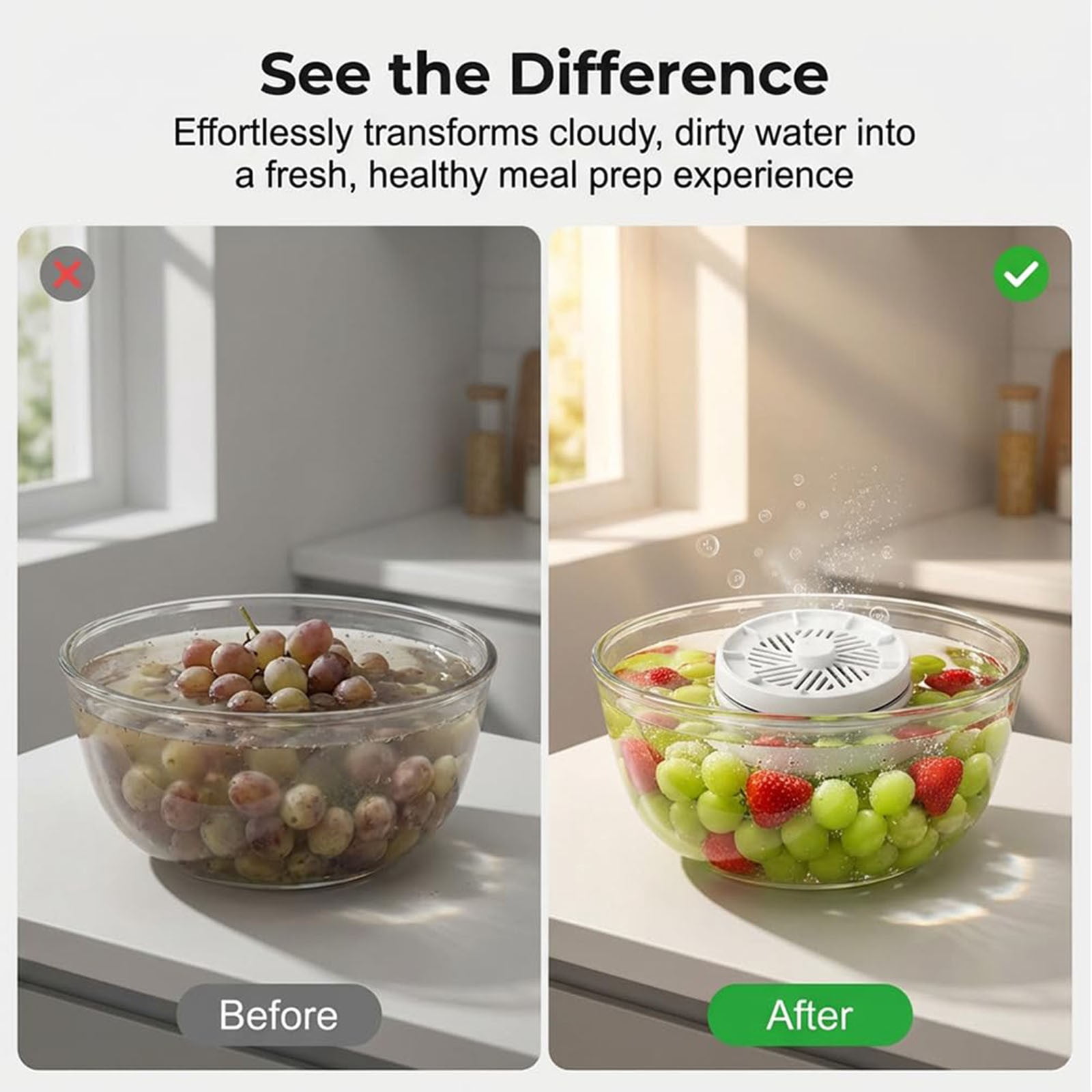 Kitchen Cleaning Supplies All Purpose Kitchen Cleaner Dish Soap Degreaser Wireless Fruit and Vegetable Cleaning and Purifier Green Plastic