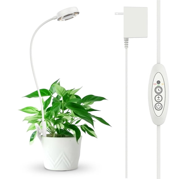 Lámpara LED para plantas Grow Lights SANSI para macetas, 10 W, paquete de 1 paquete, color blanco