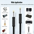 thumbnail image 3 of Guitar Cable 6.35mm Straight Head Electric Instrument Cable PVC Plastic Flexible Noise Reduction Electric Bass Cord, 3 of 7