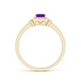 thumbnail image 2 of ANGARA Natural 0.33 Ct. Amethyst with Diamond Halo Ring in 14K Yellow Gold for Women (Ring Size: 11.5), 2 of 8