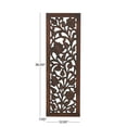 thumbnail image 4 of DecMode Brown Wooden Handmade Intricately Carved Acanthus Floral Wall Decor, 4 of 14