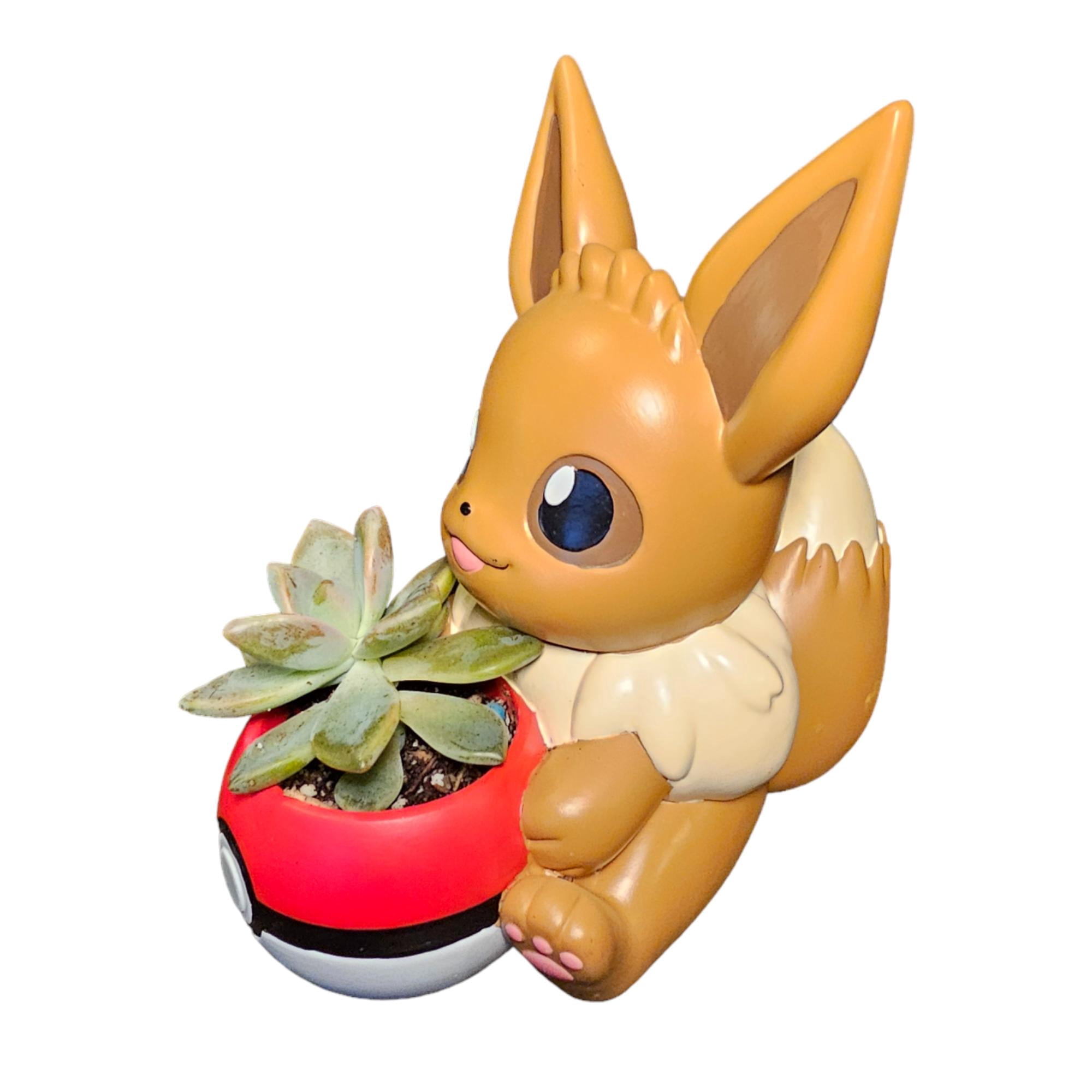 Eevee Pokmemon Plant Pot 5'' - Mini Anime Succulent Planter For Office Desk, Home Decor, Garden