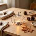 thumbnail image 4 of FEOLGEHLY Halloween Decorations Outdoor Indoor, Halloween Pumpkin Candle Holders Iron Art Tabletop Decor For Romantic Dining Harvests Season Halloween Decorations Clearance (White), 4 of 6